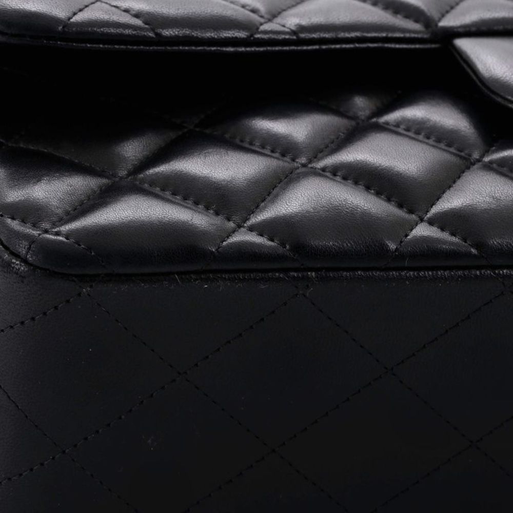 Chanel Classic Double Flap Bag Quilted Lambskin Jumbo Black - Picture 7 of 10